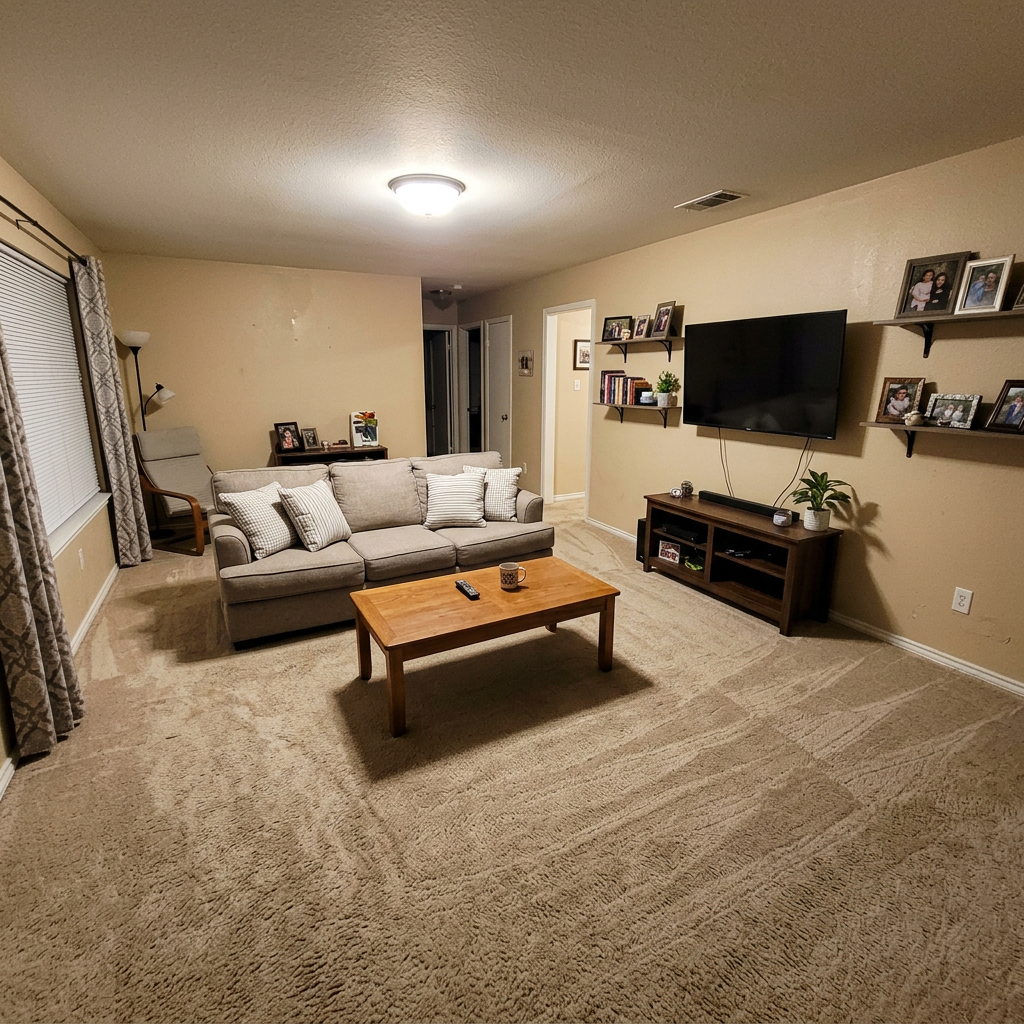 Living room after cleaning
